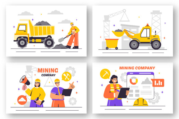 11 Mining Company Illustration