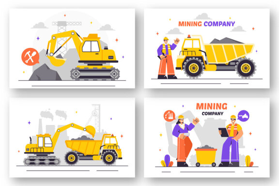 11 Mining Company Illustration