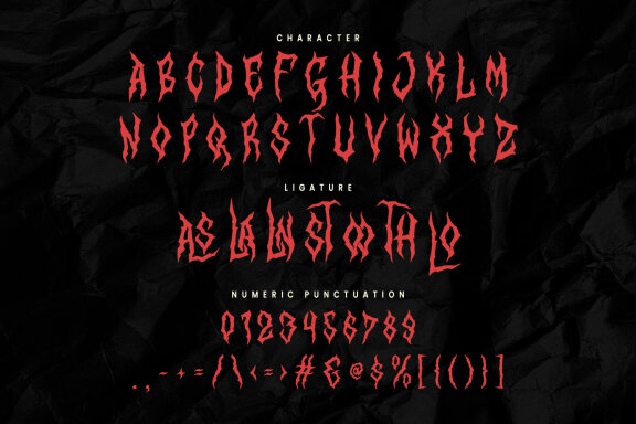 Lorque Black Metal Display Font
