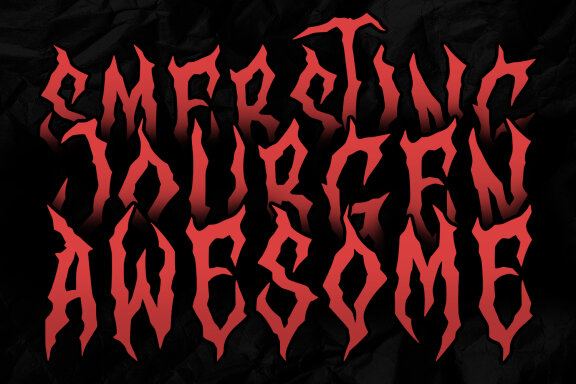 Lorque Black Metal Display Font
