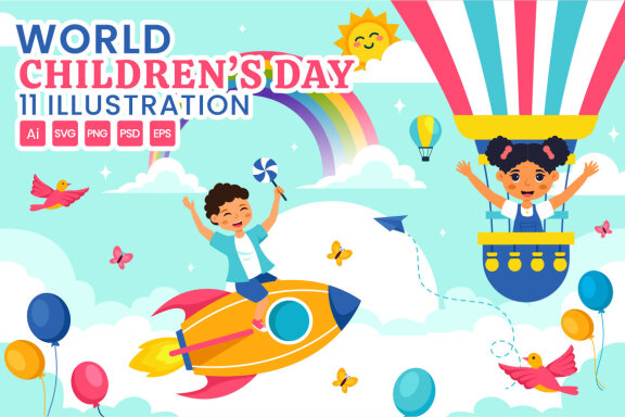11 World Children's Day Illustration