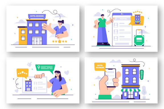 13 Hotel Reviews Illustration