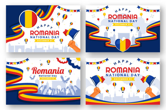 13 Romania National Day Illustration