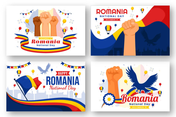 13 Romania National Day Illustration
