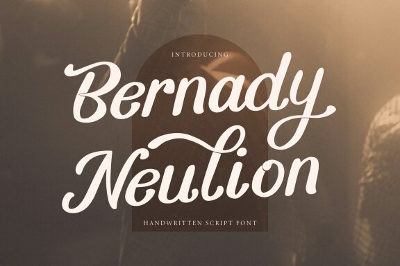 Bernady Neulion | Handwritten Script Font