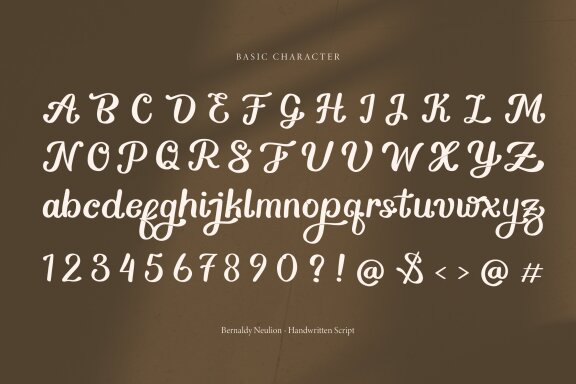 Bernady Neulion | Handwritten Script Font