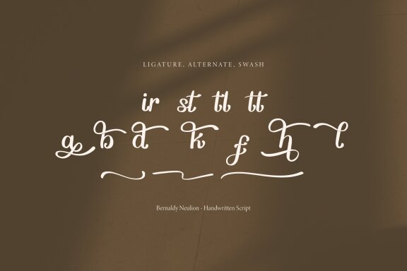 Bernady Neulion | Handwritten Script Font