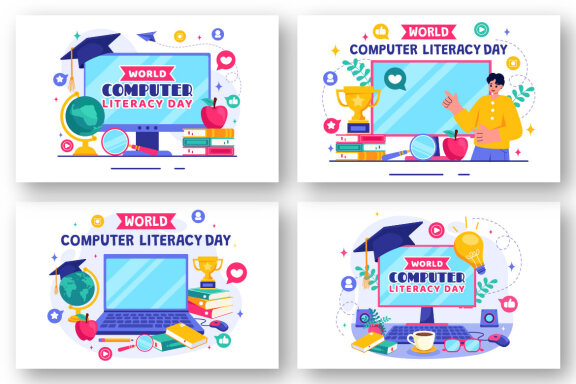 12 World Computer Literacy Day Illustration