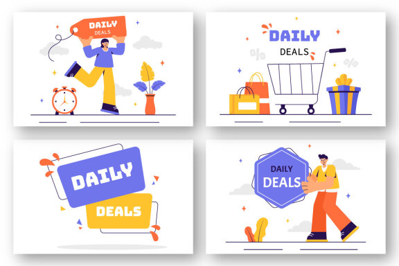 11 Daily Deals FREE Illustrations