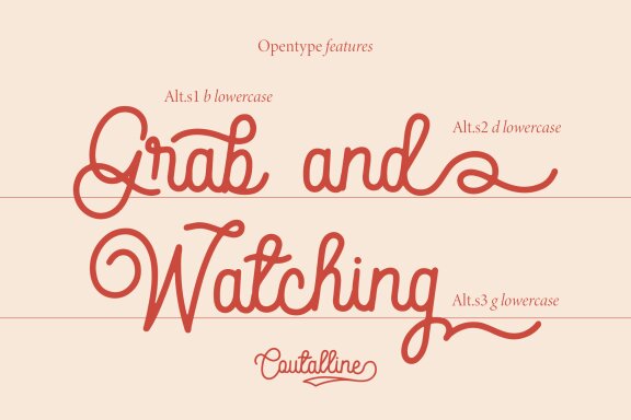 Coutalline | Monoline Script