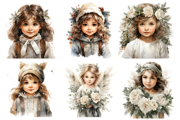 Watercolor Christmas Angel FREE Clipart