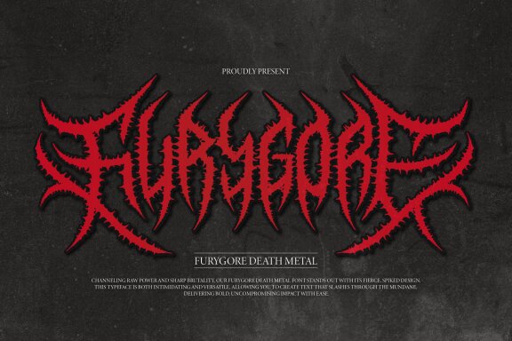 Furygore | Death Metal Font