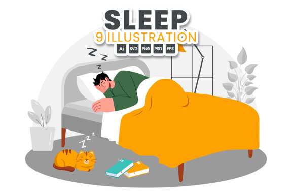 9 Young Person Sleeping Peacefully Illustration