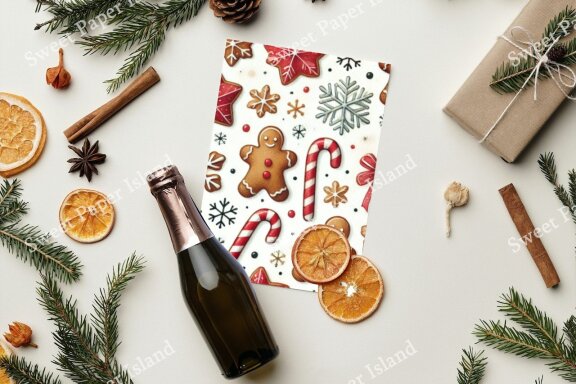6 FREE Digital Papers - Christmas Cookie Party