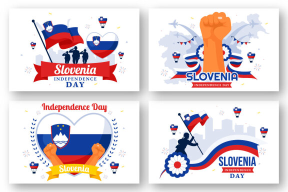 12 Slovenia Independence Day Illustration