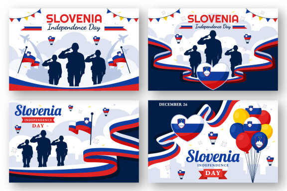 12 Slovenia Independence Day Illustration