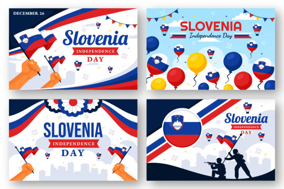 12 Slovenia Independence Day Illustration