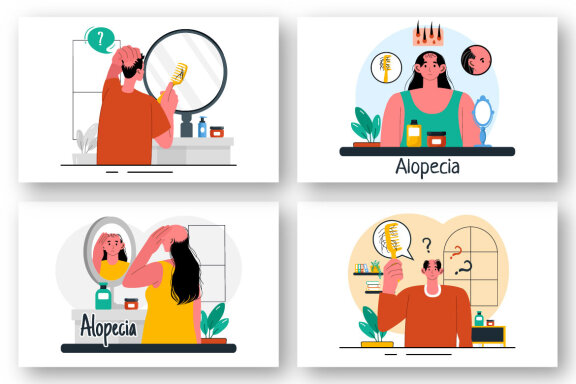 9 Alopecia Hair Loss Illustration
