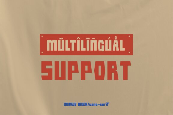 Unwave Lover | Display Sans Serif