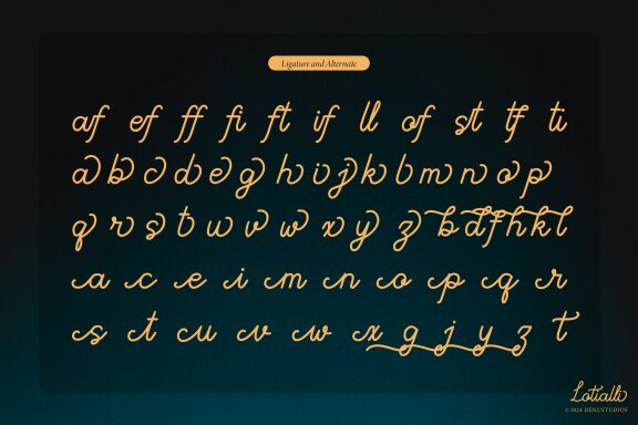 Lotialli | Monoline Script Font