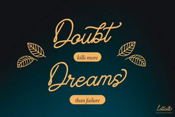 Lotialli | Monoline Script Font