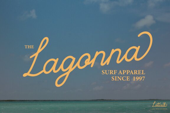 Lotialli | Monoline Script Font