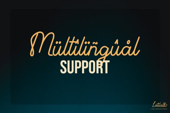 Lotialli | Monoline Script Font