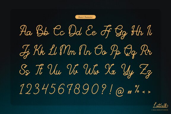 Lotialli | Monoline Script Font