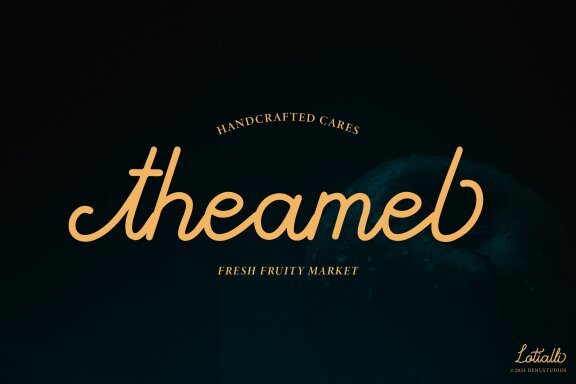 Lotialli | Monoline Script Font