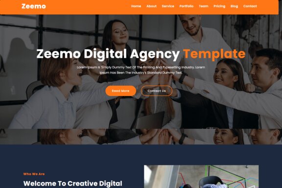 Digital Agency One Page HTML5 Template