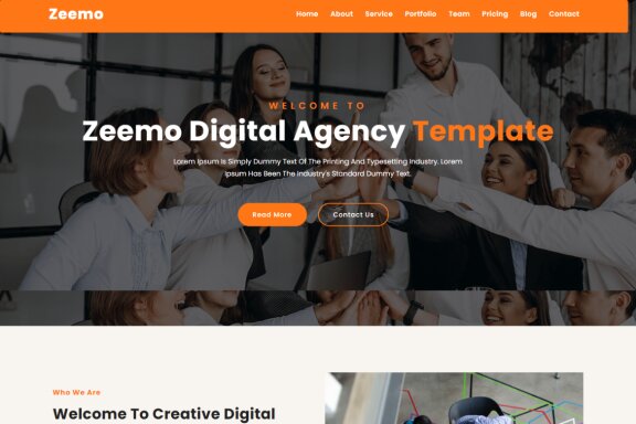Digital Agency One Page HTML5 Template