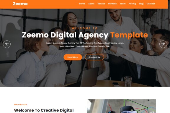 Digital Agency One Page HTML5 Template