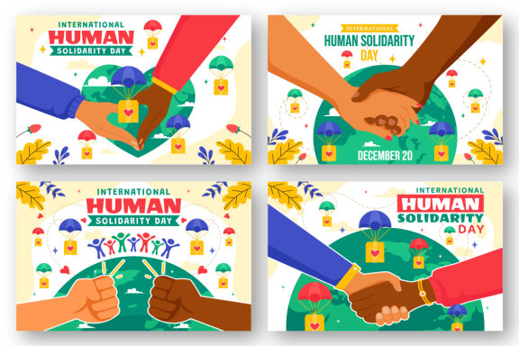 11 International Human Solidarity Day Illustration