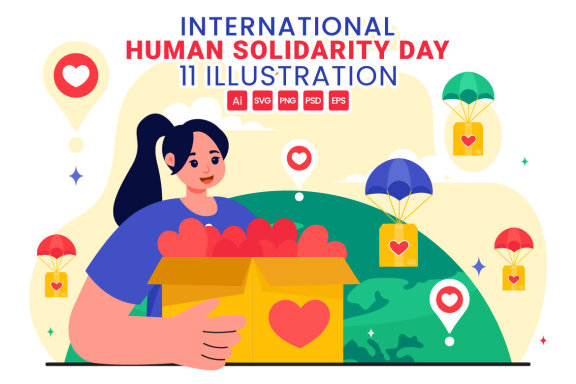 11 International Human Solidarity Day Illustration