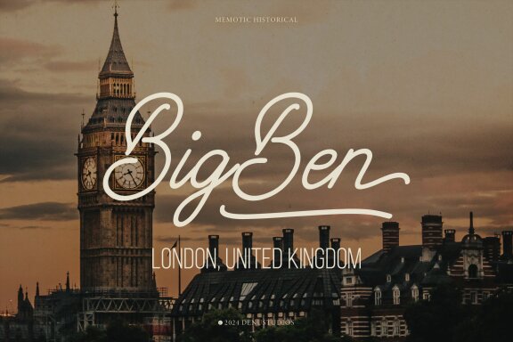 Memotic Historical | Monoline Script Font