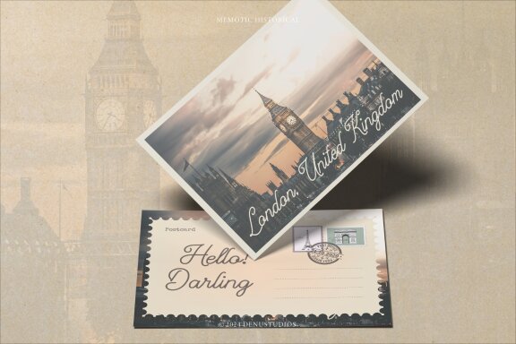 Memotic Historical | Monoline Script Font