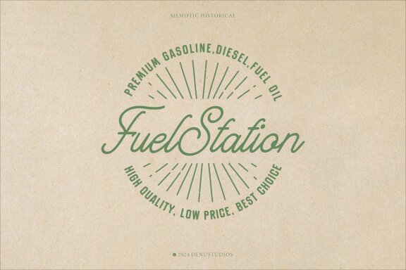 Memotic Historical | Monoline Script Font