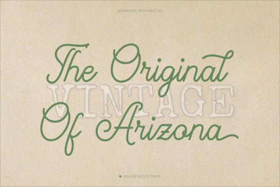 Memotic Historical | Monoline Script Font