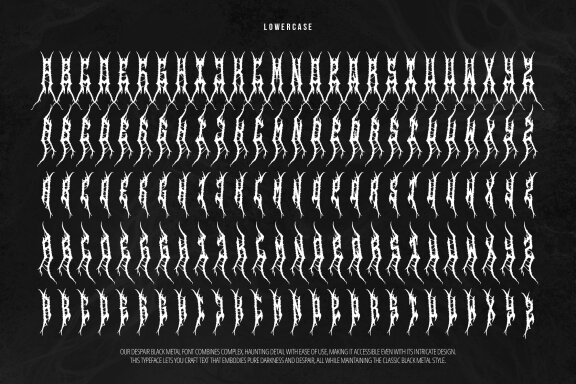 The Despair | Black Metal Font