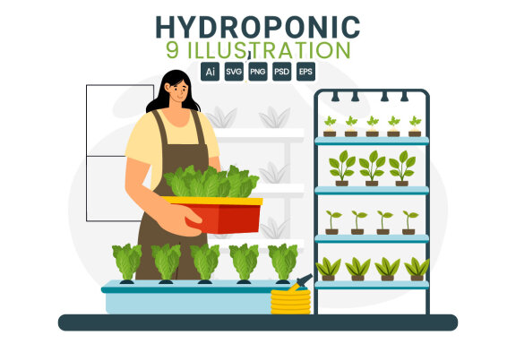 9 Hydroponics Technology Illustration