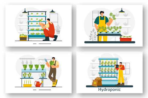 9 Hydroponics Technology Illustration