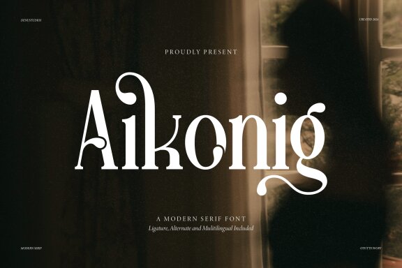 Aikonig | Modern Serif Font