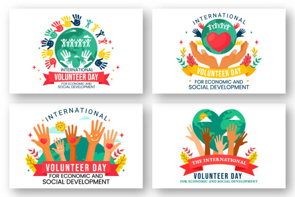 11 Volunteer Day for Economic and Social Development Illustration