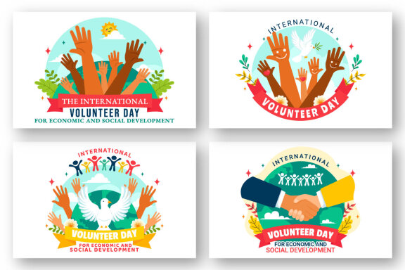 11 Volunteer Day for Economic and Social Development Illustration