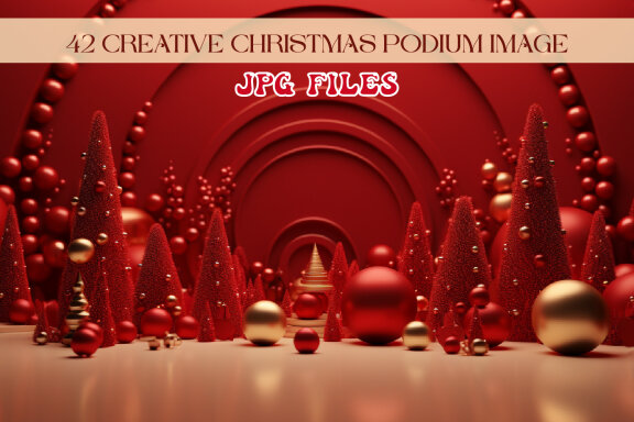 Christmas and New Year Podium Decoration