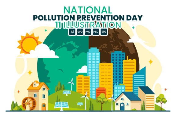11 National Pollution Prevention Day Illustration