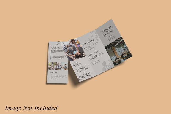 Minimalist Trifold Brochure Mockup