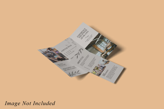 Minimalist Trifold Brochure Mockup