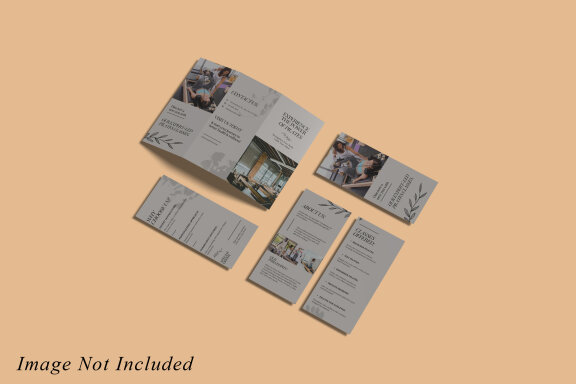 Minimalist Trifold Brochure Mockup