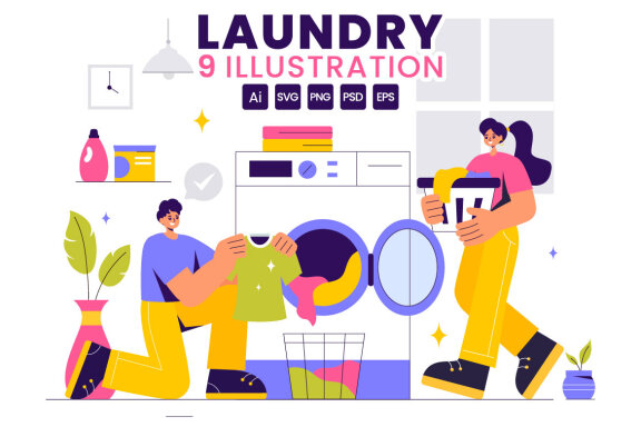 9 Laundry Room Illustration